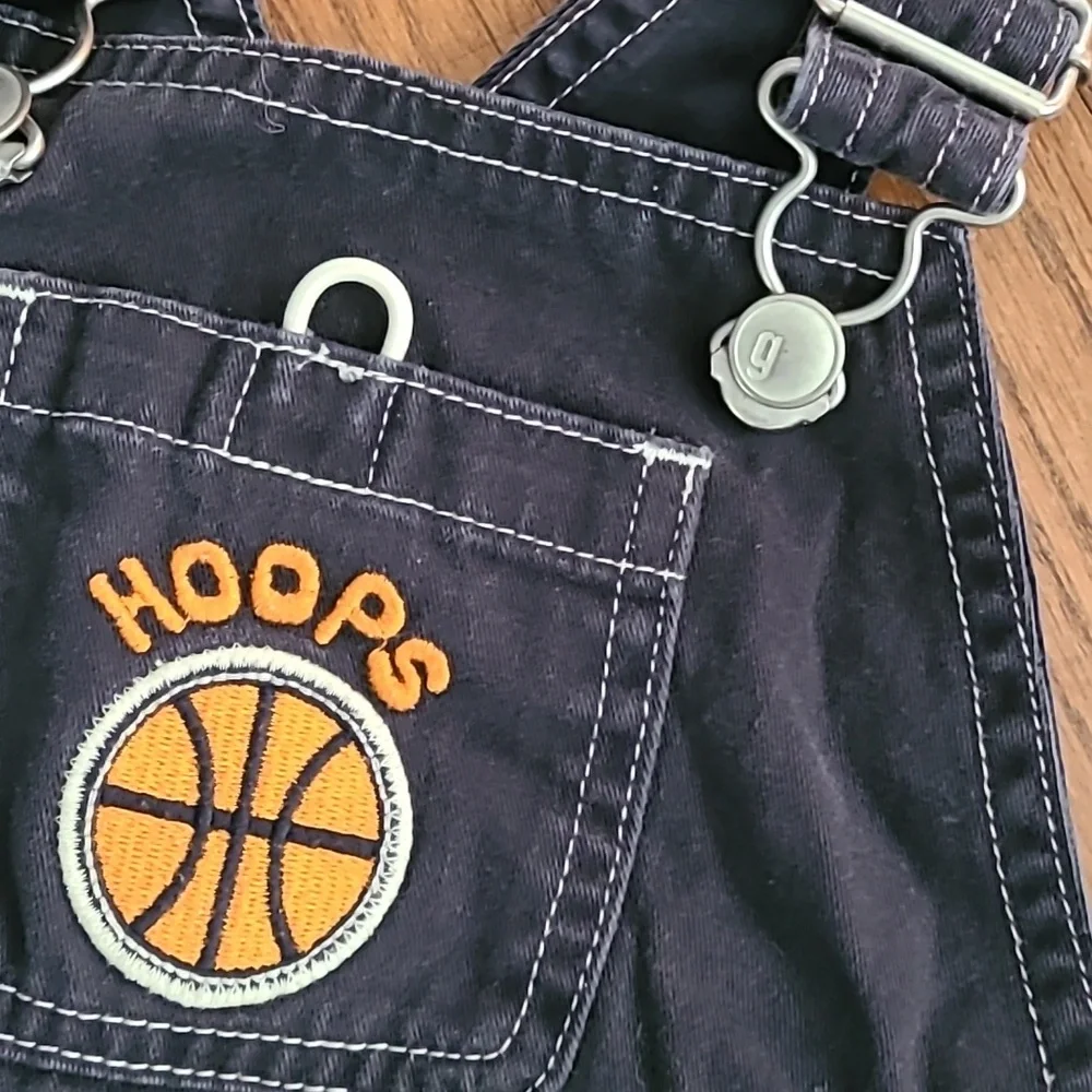Y2k Vintage GYMBOREE Dark colored Hoops basketball‎ overall shorts BABY